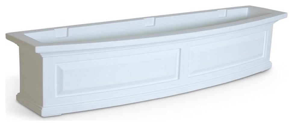 Mayne Nantucket 4ft Weatherproof Traditional Plastic Window Box in White