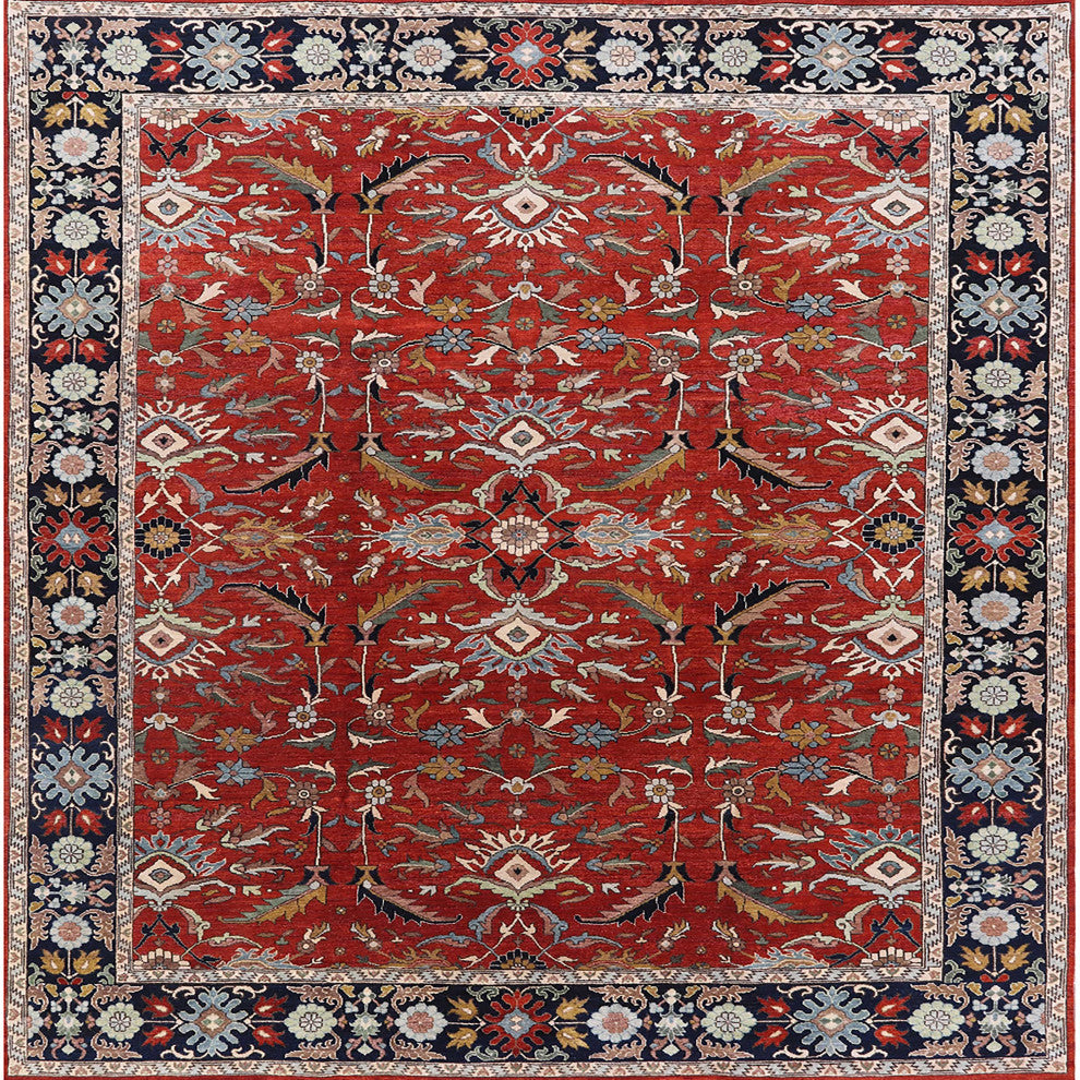 Ahgly Company Indoor Square Mid-Century Modern Area Rugs, 7' Square