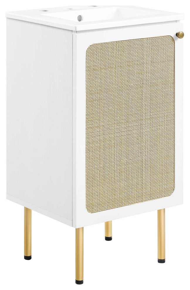 Chaucer 18" Bathroom Vanity - White White