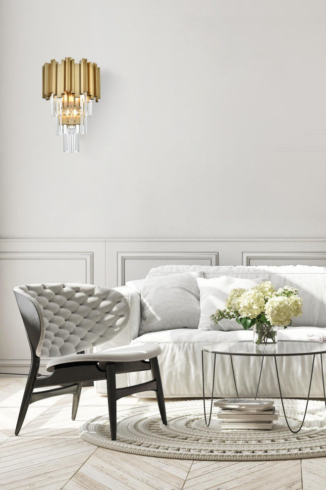 Home Living 12" Wall Sconce, Satin Gold