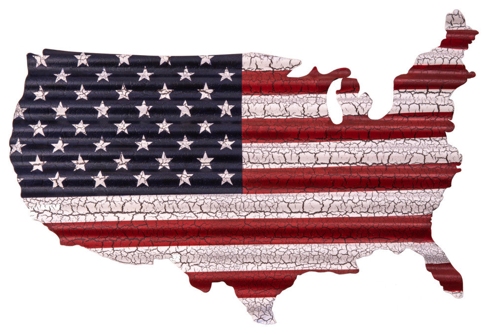 Usa Flag Metal Decor