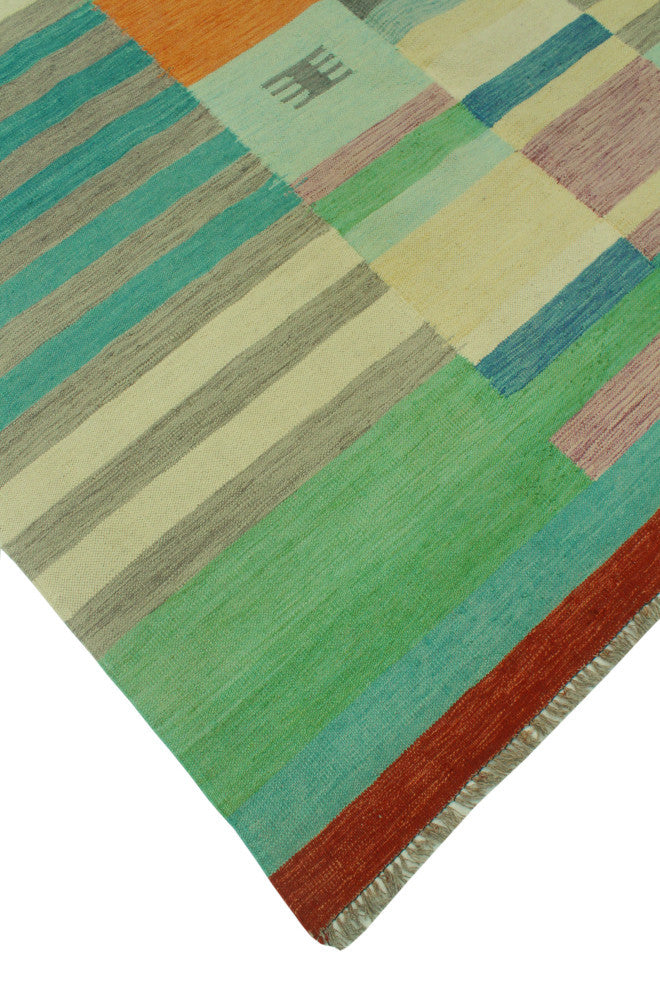 Winchester Kilim Myani Gray/Blue Rug, 6'8x9'9