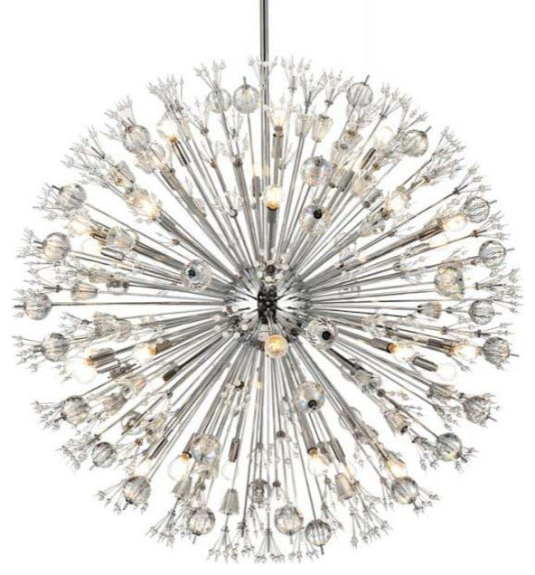 Elegant Lighting 2550D44 Vera 32 Light 44"W Pendant - Chrome