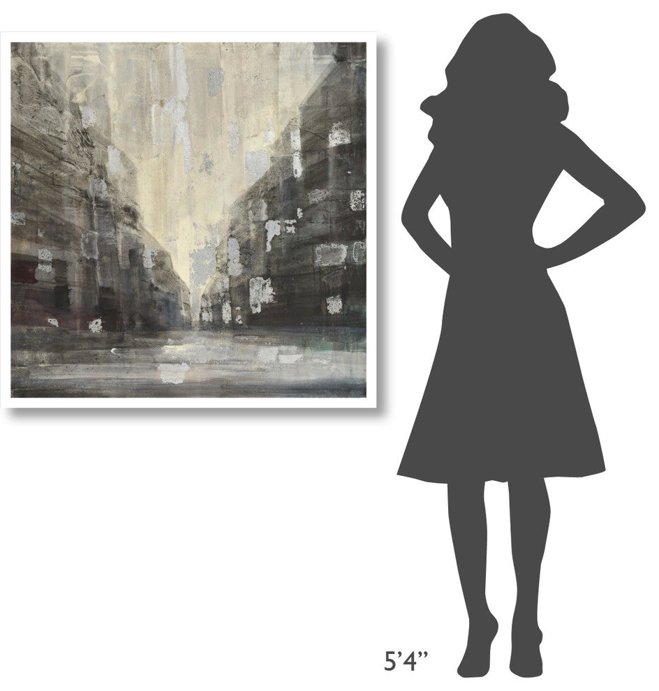 "Silver City" Digital Paper Print by Albena Hristova, 38"x38"