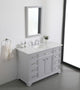 Amber Single Bathroom Vanity, Blue, Light Grey, 48"