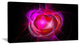 Red Fractal Explosion Supernova, Oversized Abstract Canvas Art Print, 60x28