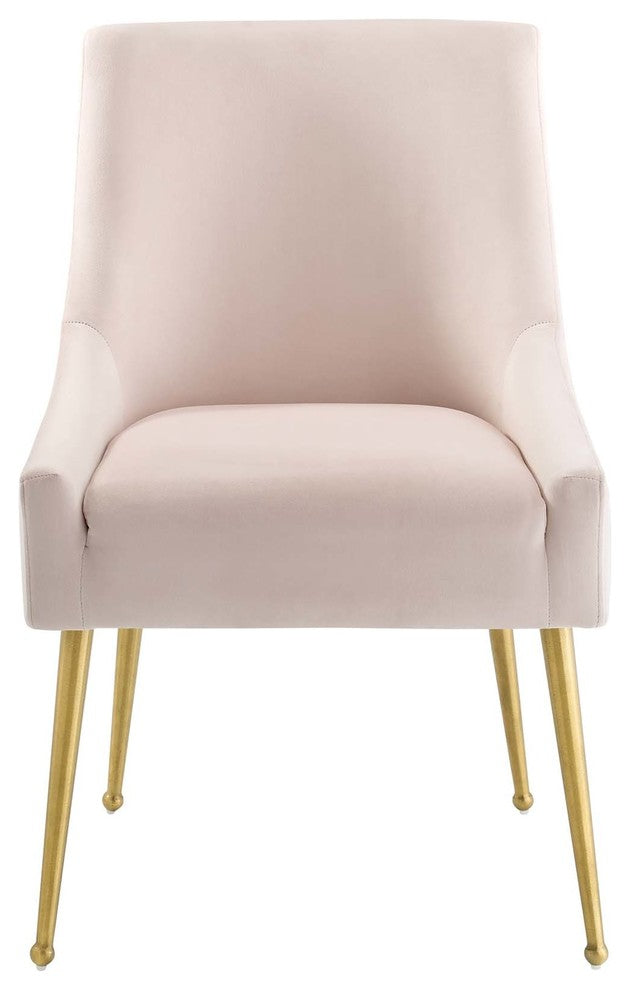 Discern Upholstered Performance Velvet Dining Chair Pink