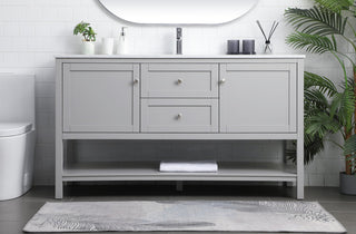 60" Single Bathroom Vanity, Grey