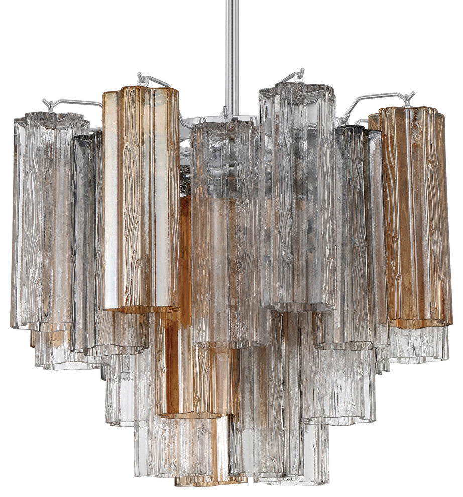 Crystorama Lighting Group ADD-300-AU Addis 4 Light 18"W Waterfall - Polished