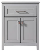 24" Wide Bathroom Storage Freestanding Cabinet, Grey