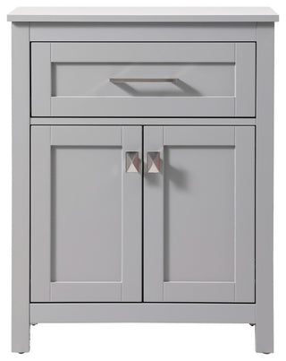 24" Wide Bathroom Storage Freestanding Cabinet, Grey
