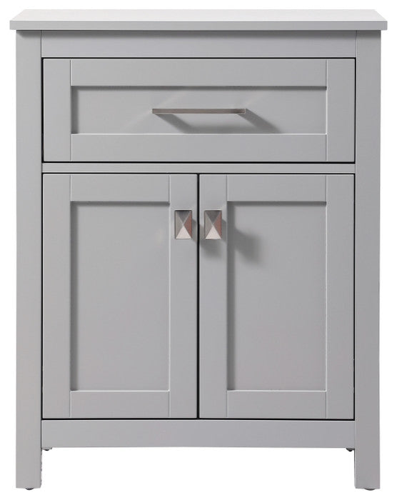 24" Wide Bathroom Storage Freestanding Cabinet, Grey