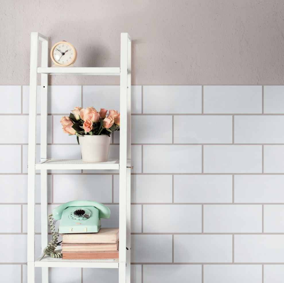 BioTech Piscina Brick Porcelain Floor and Wall Tile, Blanco Matte