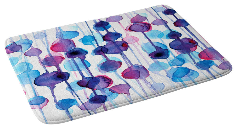 Abstract Watercolor Memory Foam Bath Mat