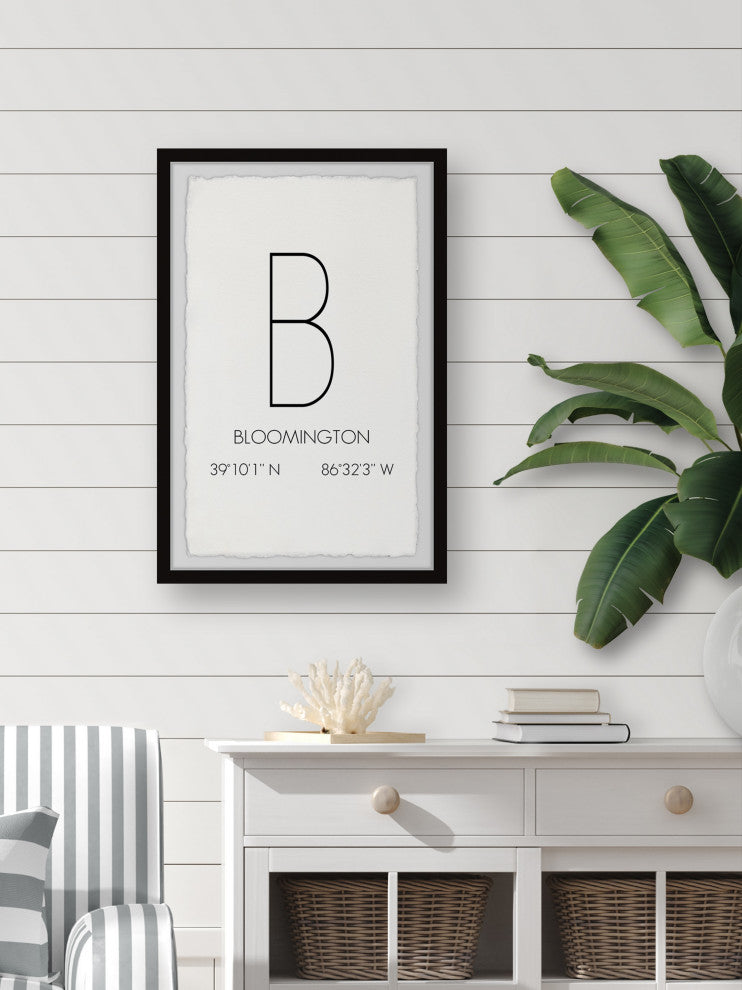 "B Bloomington" Framed Painting Print, 8x12