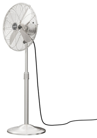 Hunter Classic Brushed Nickel 4-Blade Oscillating 3-speed Standing Fan