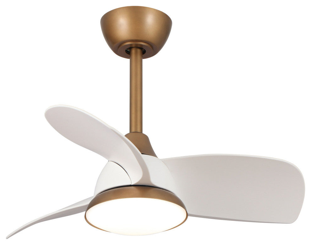 28 in. Modern Integrated LED Indoor Ceiling Fan with Remote Control and DC Motor