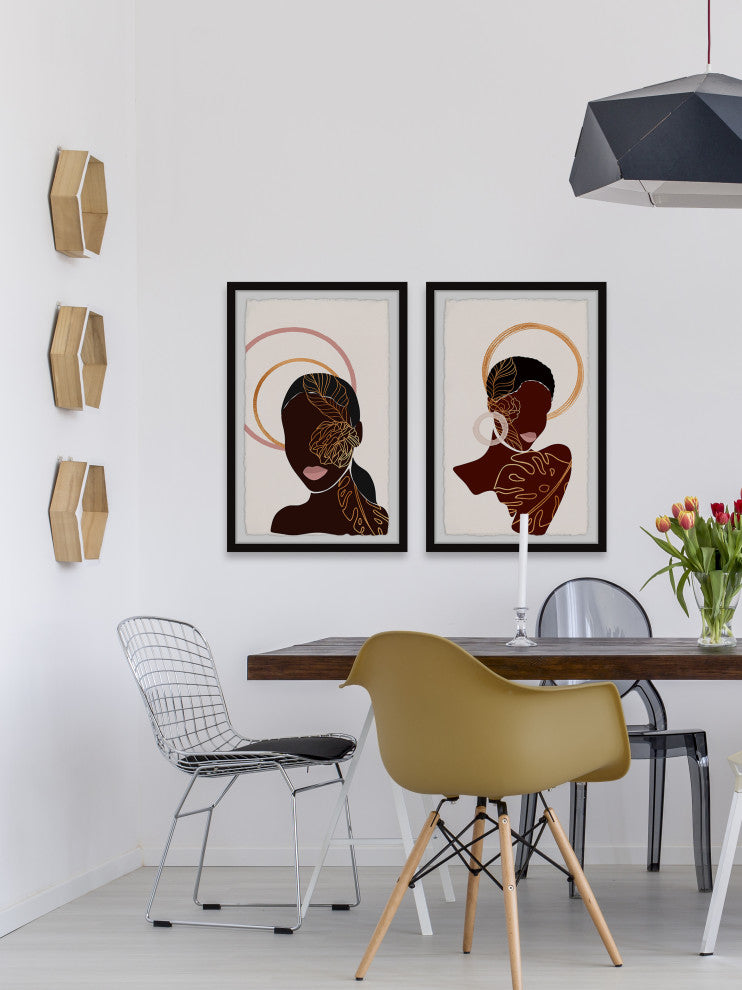 Real Beauties Diptych, 2-Piece Set, 12x18 Panels