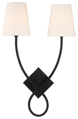 Barclay 2-Light Wall Sconce, Matte Black