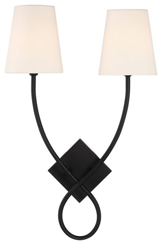 Barclay 2-Light Wall Sconce, Matte Black