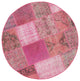 Rug N Carpet - Handwoven Oriental 4' 10" x 4' 10" Boho Round Patchwork Rug