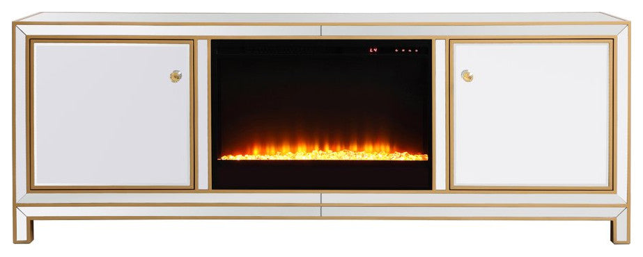 Elegant MF70172G-F2 Reflexion 72" Mirrored Tv Stand