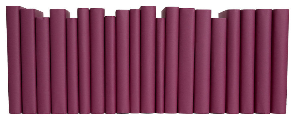 Decorative Books - Boysenberry Paper Wrapped - Purple Books By The Foot