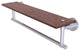 Washington Square 22" Solid Wood Shelf and Towel Bar, Satin Chrome