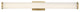 Lena LED Vanity, Brushed Brass