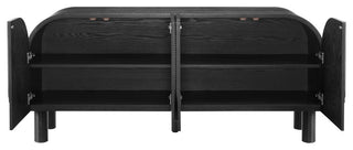 Casablanca Finished Wood Veneer Sideboard/Buffet, Black