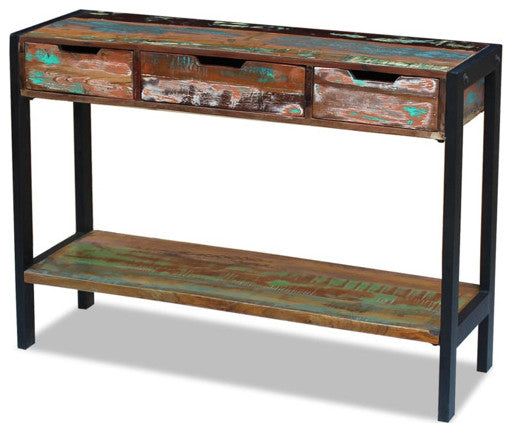 vidaXL Solid Reclaimed Wood Sideboard Side Console Table Highboard 3 Drawers