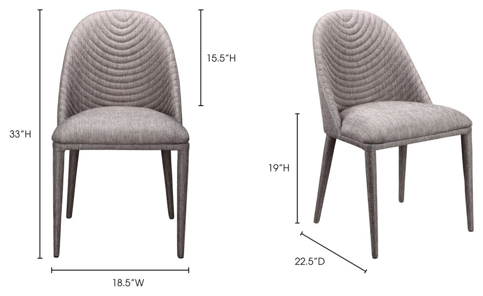 Retro Libby Dining Chair Grey - M2 - Grey