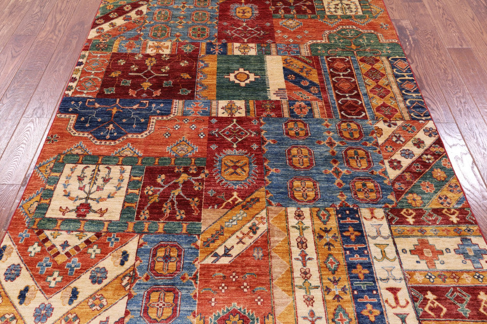 5' 6" X 7' 9" Hand Knotted Super Kazak Wool Rug Q11077