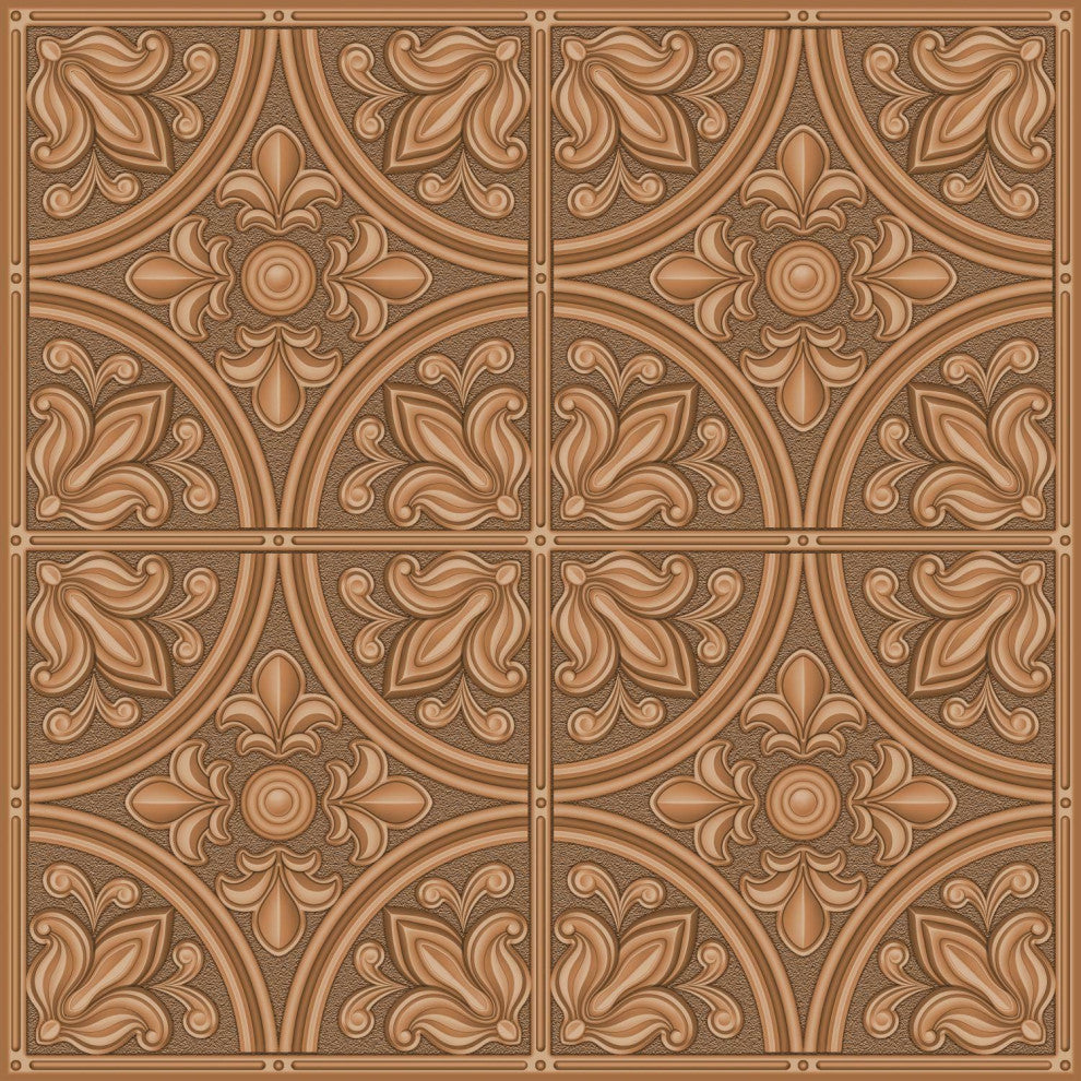 Copper Tin Tile Peel and Stick Backsplash