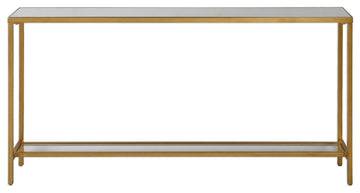 Uttermost Hayley Modern Style Metal Console Table in Gold Finish
