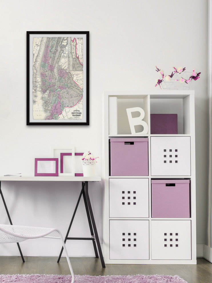 "New York Plan" Framed Painting Print, 16x24