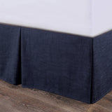Camden Bed Skirt With 18" Drop, Queen Nubby Blue