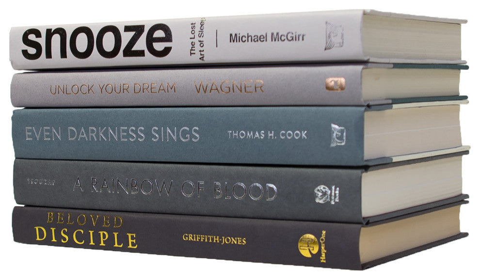 Modern Granite Ombre Book Stack, 5-Piece Set