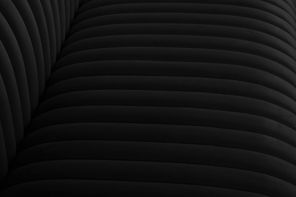 Ravish Velvet Upholstered Chair, Black, Loveseat