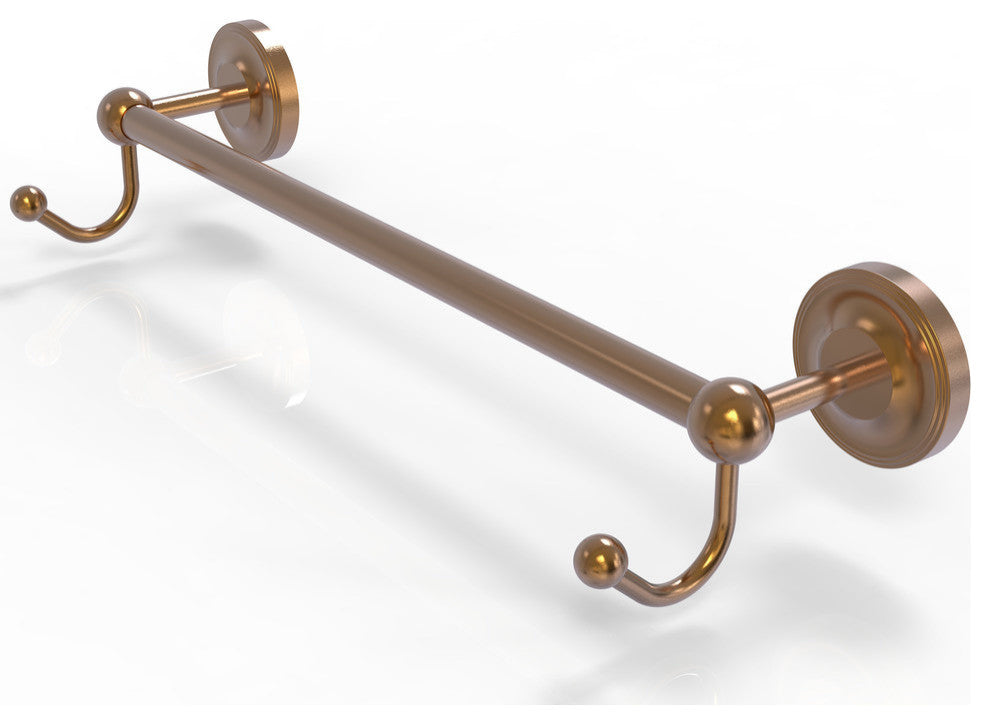 Prestige Regal 36" Towel Bar with Integrated Hooks, Brushed Bronze