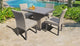 Florence Square Dining Table with 4 Chairs Grey Stone