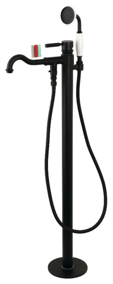 KS7130DKL Freestanding Tub Faucet With Hand Shower, Matte Black