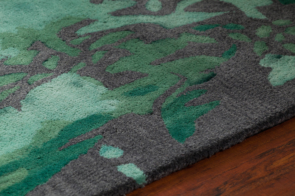 Brynn Contemporary Area Rug, Green, 7'9"x10'6"