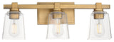Maxim 21383 Cubos 3 Light 8" Tall Wall Sconce - Natural Aged Brass