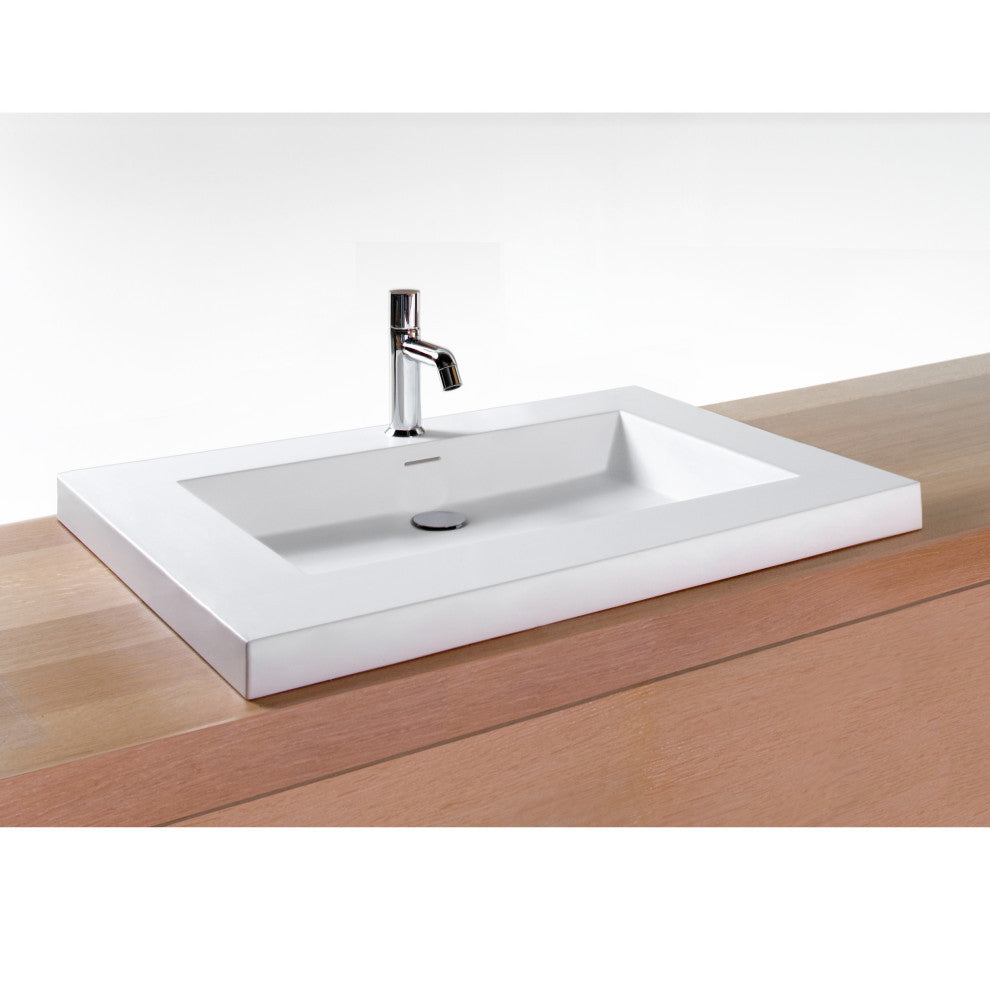 Lavatory Sink VCS 30 CUBE COLLECTION IN: 30x22x2, Matte