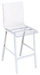 HomeRoots 19" X 16" X 39" Acrylic And Chrome Counter Height Chair