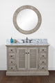 Marley Single-Sink Bathroom Vanity With Carrara White Marble Top, 48"