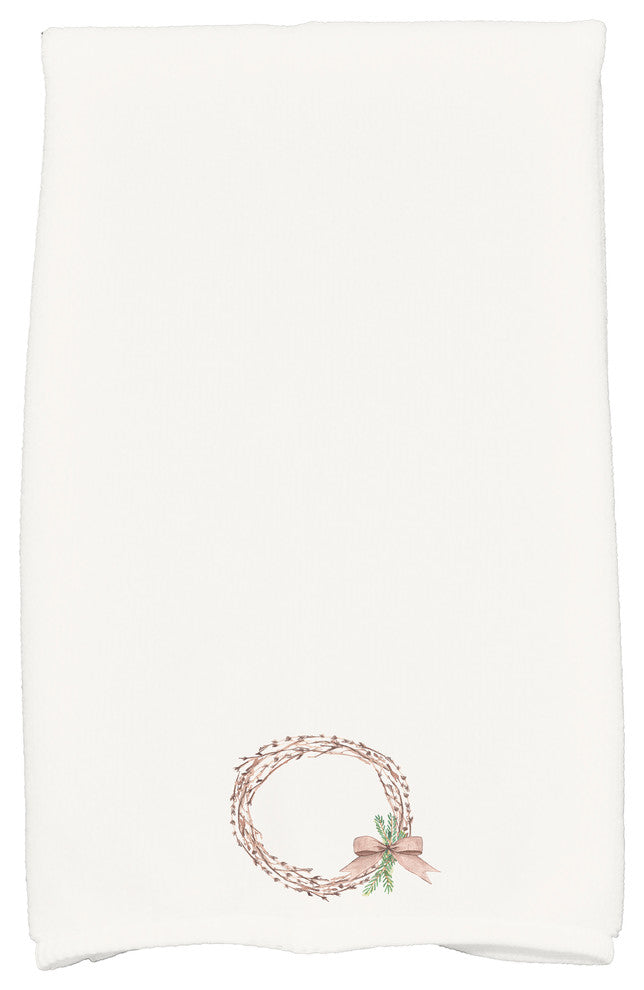 Sprig of Green 18"x30" Off White Holiday Print Kitchen Towel
