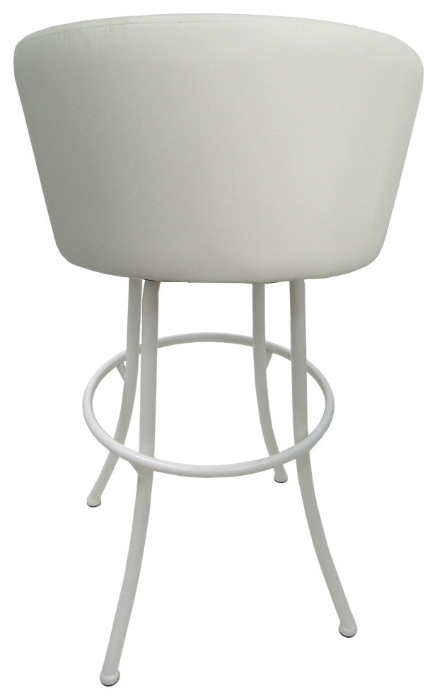 Swivel Counter Metal Pub Set - Joey Stools 26" or 30", Snow White - White, 30", Crackle