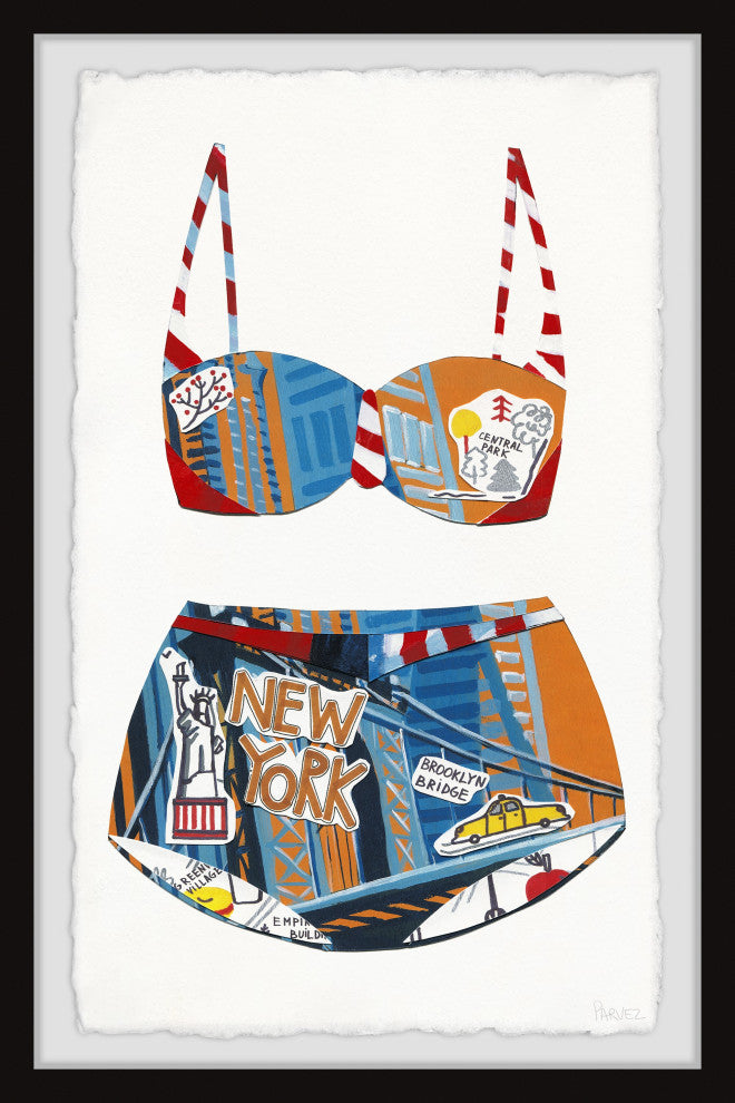 "Liberty Bikini" Framed Painting Print, 20x30